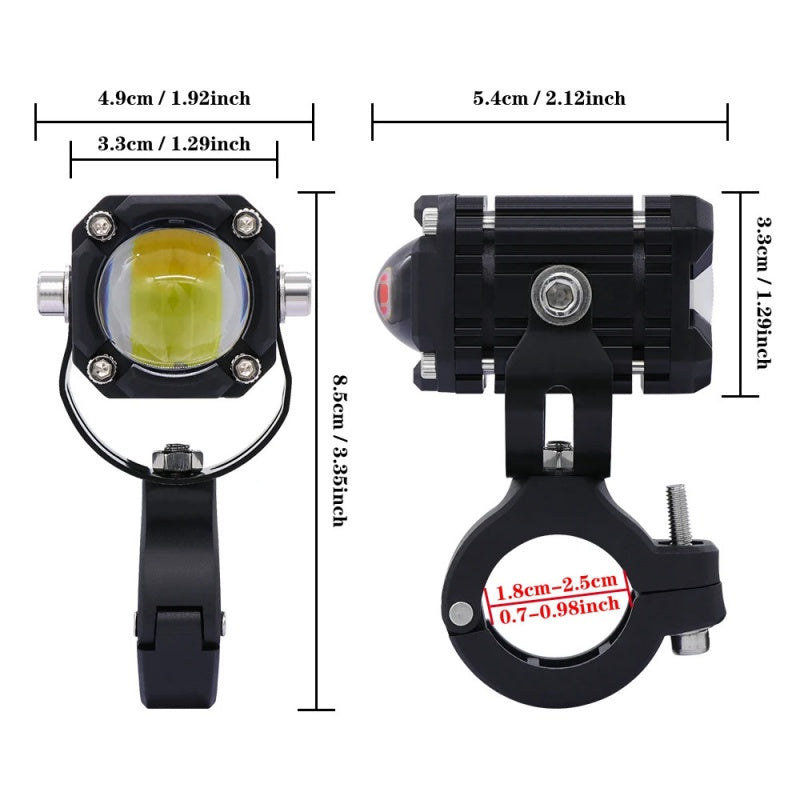 🎉🏍️ Faros LED Universales para Motocicleta: Doble Haz, Impermeables y Antiniebla 💡