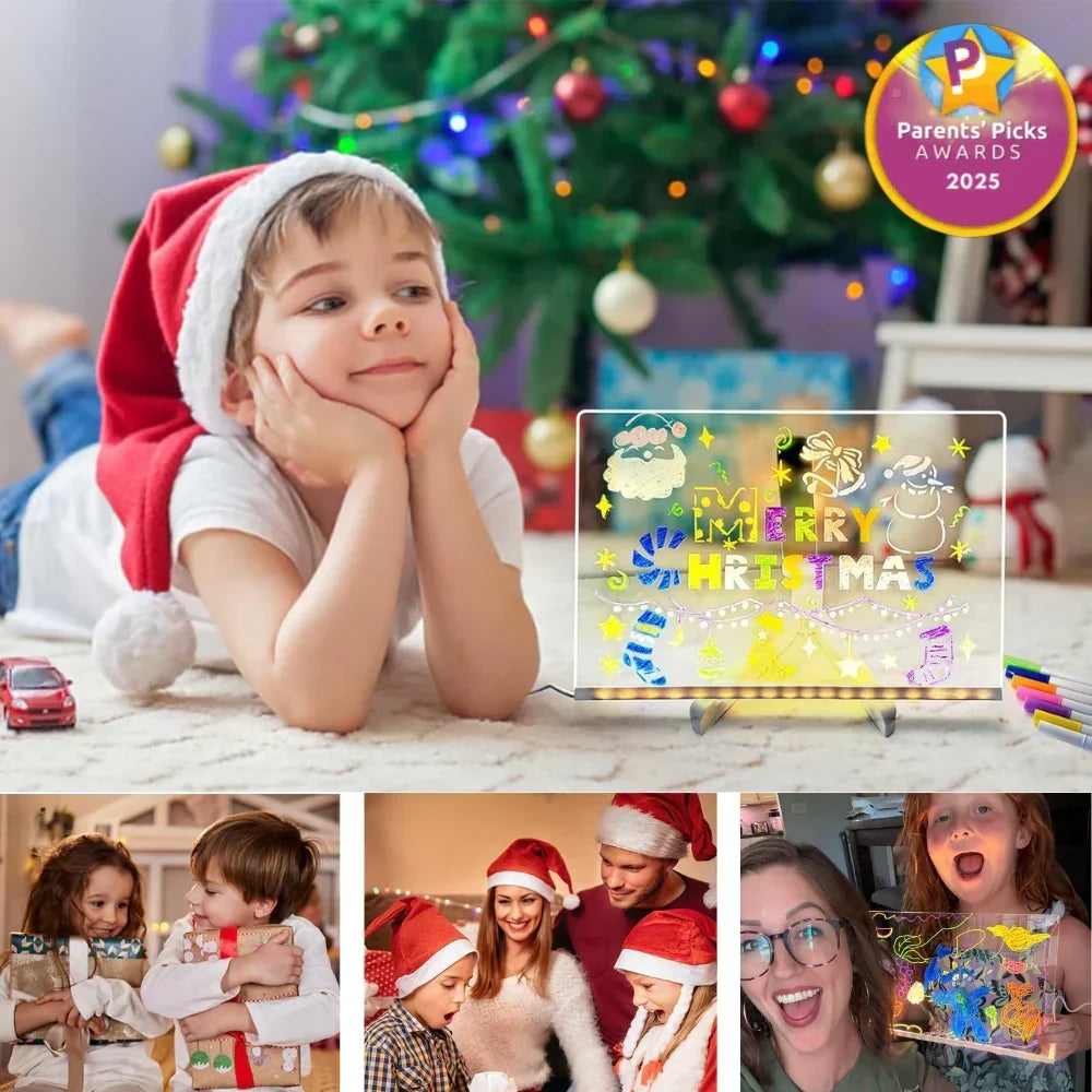 ⏳🎨Tablero de dibujo LED luminoso para niños
